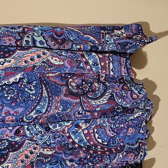 ❤️ TALBOTS PAISLEY BUTTON DOWN SHIRT / TOP, SP (SMALL PETITE) - Picture 3 of 6